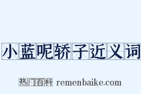 小蓝呢轿子近义词是什么意思的图片